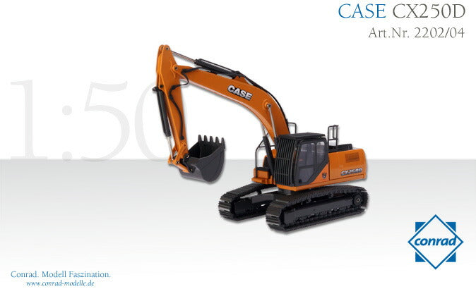 【予約】6月-8月以降発売予定CASE CX250D Crawler excavator 油圧ショベル/Conrad 建設機械模型 工事車両 1/50 ミニチュア