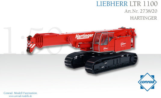 Hartinger Liebherr LTR 1100 クローラークレーン　/Conrad 建設機械模型 工事車両 1/50 ミニチュア