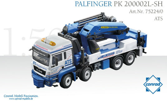 【予約】2016年発売予定ATS PALFINGER PK200002L-SH Loading crane on MAN TGS 4軸モバイルクレーン /CONRAD 建設機械模型 工事車両 1/50 ミニチュア