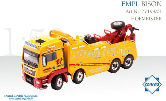 【予約】2016年発売予定 EMPL BISON Salvage mounting on MAN TGS Euro 6 4-achs HOFMEISTER トラック /CONRAD 建設機械模型 工事車両 1/50 ミニチュア