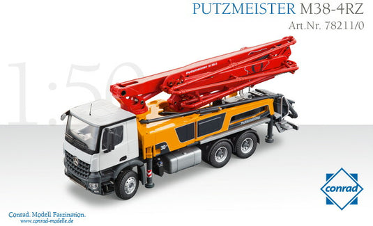 【予約】2016年発売予定 PUTZMEISTER M38-4RZ コンプリートポンプ メルセデスベンツアクトロス 　ミキサー トラック 　 /CONRAD 建設機械模型 工事車両 1/50 ミニチュア