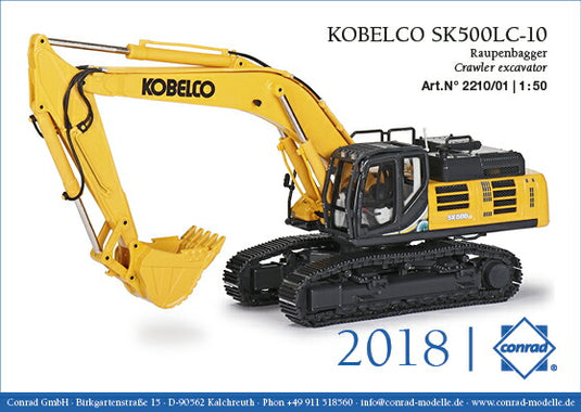 KOBELCOコベルコ SK500LC-10 クローラーCrawler excavator Edition USバージョン ショベル /建設機械模型 工事車両 Conrad 1/50 ミニチュア