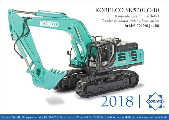 KOBELCOコベルコ SK500-LC-10ショベル  /建設機械模型 工事車両 CONRAD 1/50 ミニチュア