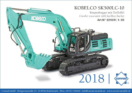 KOBELCOコベルコ SK500-LC-10ショベル /建設機械模型 工事車両 CONRAD 1/50 ミニチュア