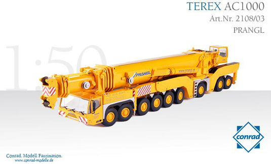 TEREX AC1000 Telescopic crane PRANGL モバイルクレーン /CONRAD  建設機械模型 工事車両 1/50 ミニチュア