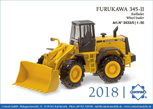 FURUKAWAフルカワ 345- ホイールローダー/建設機械模型 工事車両 conrad 1/50 ミニチュア
