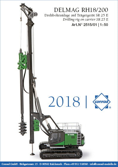 DELMAG RH 18/200 Drilling rig on carrier SR 25 E 掘削機 /建設機械模型 工事車両 Conrad 1/50 ミニチュア