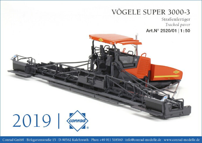 【予約】VOGELE SUPER 3000-3  tracked paver  COLAS　舗装車 Conrad 1/50 建設機械 模型ミニカー  はたらく車重機