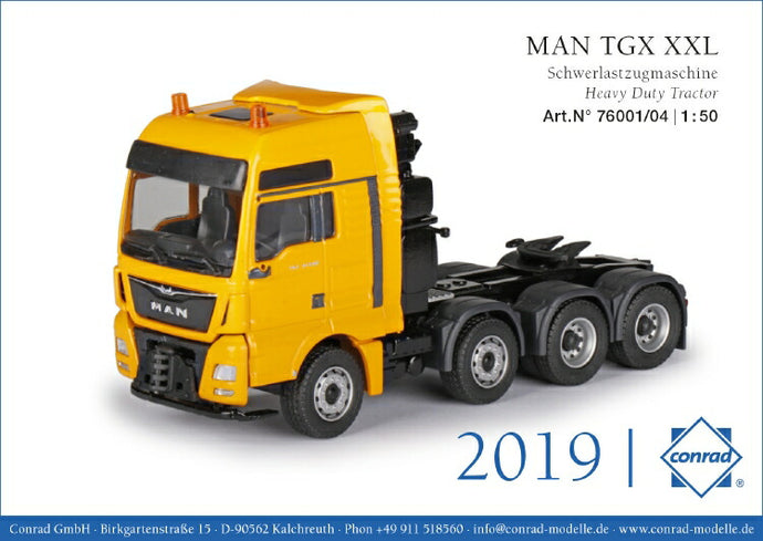 MAN TGX XXL D38 41.640 Heavy-duty tractorトラックトラクタ/建設機械模型 工事車両 Conrad 1/50 ミニチュア