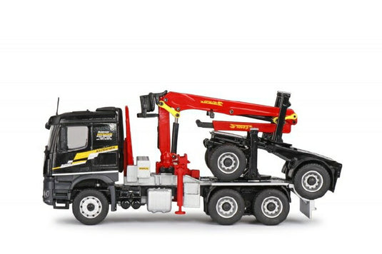 【予約】DOLL Long timber loader MERCEDES BENZ Arocs トラック 建設機械模型 工事車両 Conrad 1/50 ミニチュア