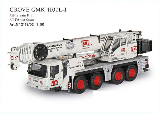 BKL Grove GMK 4100L-1 AII Terrain Kran /Conrad  1/50 ミニチュア 建設機械模型 工事車両