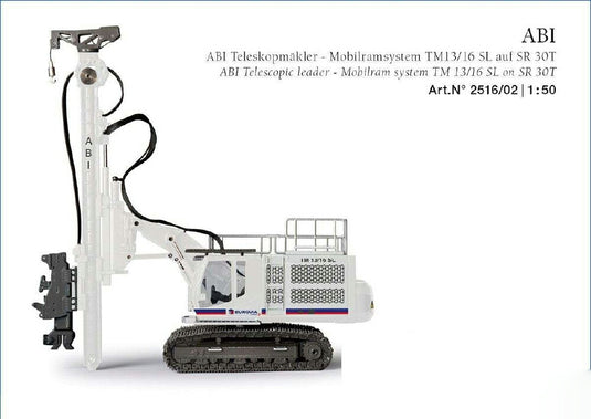 Eurovia ABI TM13/16 Teleskopm?kler Mobilramsystem SR 30T /Conrad  1/50 ミニチュア 建設機械模型 工事車両
