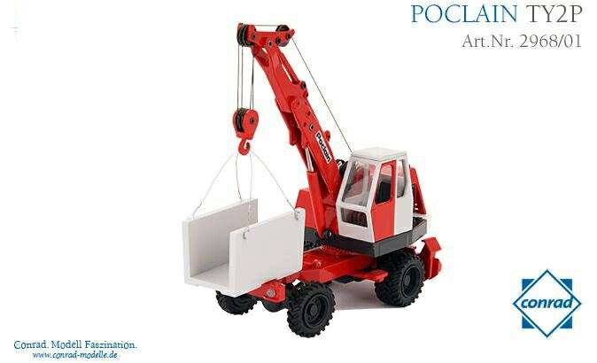 Poclain TY2P mobil crane 2968/01 /Conrad  1/50 ミニチュア 建設機械模型 工事車両