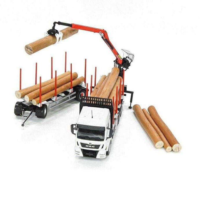 MAN TGS Euro 6 Wood Truck-Trailer + Palfinger Epsilon /Conrad  1/50 ミニチュア 建設機械模型 工事車両