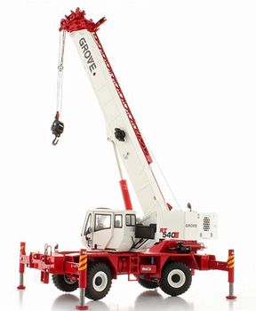 ギャラリービューアに画像をロードする, Groveグローブ RT540E ラフテレーン紅白バージョン　建設機械模型　ミニチュア  /TWH079-01141   1/50 重機
