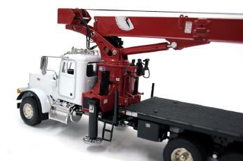 ギャラリービューアに画像をロードする, National Crane 1300H  Peterbilt 357 ホワイト/レッド クレーン車 1/50 建機模型 工事車両 /TWH048-01012 重機

