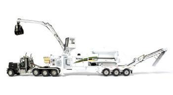 Vermeerヴァーミヤー TG7000 木材破砕機 ホワイト+ Peterbilt 379 4軸　 1/50 建機模型 工事車両 /TWH089-010-6 重機