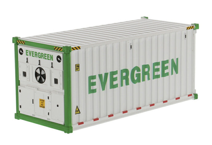 Evergreen - 20' Refrigerated Shipping Container in White /ダイキャストマスターズ  1/50 ミニチュア トラック 建設機械模型 工事車両