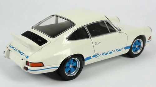 ギャラリービューアに画像をロードする, 【ポルシェ純正】Porsche 911 カレラ RS 2.7 ホワイト/ブルー  /Minichampsミニチャンプス 1/18 ミニカー
