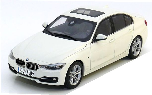 ギャラリービューアに画像をロードする, BMW特注 3シリーズ F30 2012 ホワイト白 /Paragon Modelsディーラーバージョン 1/18 ダイキャストミニカー
