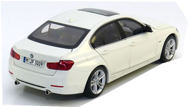 ギャラリービューアに画像をロードする, BMW特注 3シリーズ F30 2012 ホワイト白 /Paragon Modelsディーラーバージョン 1/18 ダイキャストミニカー
