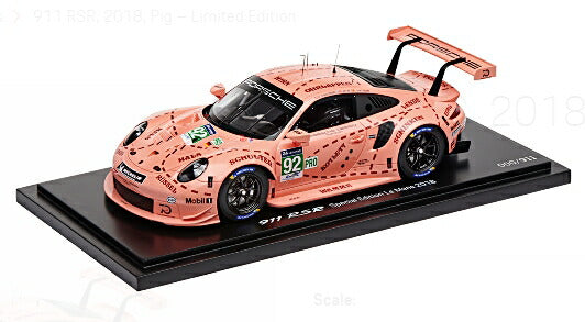 【予約】ポルシェ特注Porsche 911 RSR 2018 Pink Pig  /SPARK 1/18 ミニカー