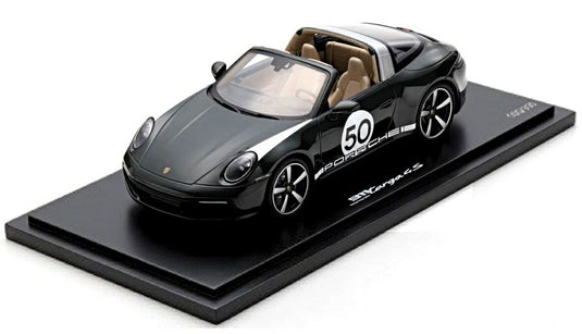 【予約】4月以降発売予定Porscheポルシェ特注  911 Targa 4S Black / Spark 1/18 ミニカー