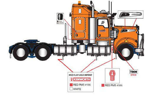 【予約】3-5月以降発売予定Kenworth T909 Prime Mover Drake オレンジ・ブルー トラック トラクタヘッド/DRAKE 1/50 模型