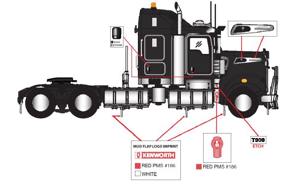 【予約】3-5月以降発売予定Kenworth T909 Prime Mover ブラック トラック トラクタヘッド/DRAKE 1/50 模型