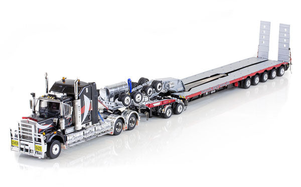 【予約】11-12月以降発売予定NHH - Kenworth C509 with Drake 2x8 Dolly and 5x8 Swingwing Combination Trailer トラックトレーラー/DRAKE 建設機械模型 工事車両 1/50 ミニチュア