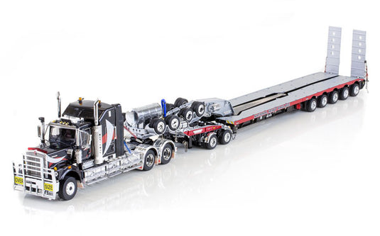 【予約】11-12月以降発売予定NHH - Kenworth C509 with Drake 2x8 Dolly and 5x8 Swingwing Combination Trailer トラックトレーラー/DRAKE 建設機械模型 工事車両 1/50 ミニチュア