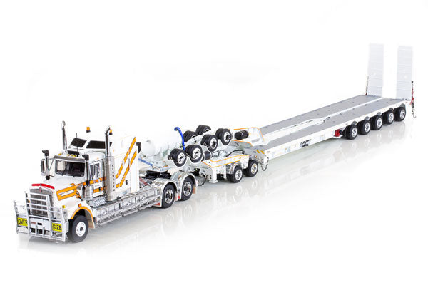CQHH - Kenworth C509 with Drake 2x8 Dolly and 5x8 Swingwing Combination Trailer トラックトレーラー/DRAKE 建設機械模型 工事車両 1/50 ミニチュア