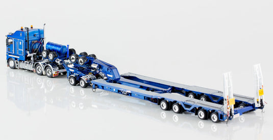 Kenworth K200 with Drake 4x8 Dragline Bucket Trailer and 2x8 Dolly in Metallic Blue トラックトレーラー/DRAKE 建設機械模型 工事車両 1/50 ミニチュア