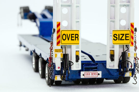 Kenworth K200 Prime Mover Drakeトレーラー 2x8 Dolly + 3x8 Swingwing メタリックブルー /DRAKE 1/50 模型