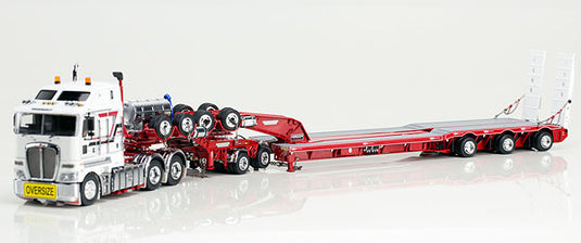 Higgs Heavy Haulage - Kenworth K200 Prime Mover with Drake 2x8 Dolly and 3x8 Swingwing Trailer トラック　トレーラー /DRAKE  建設機械模型 工事車両 1/50 ミニチュア