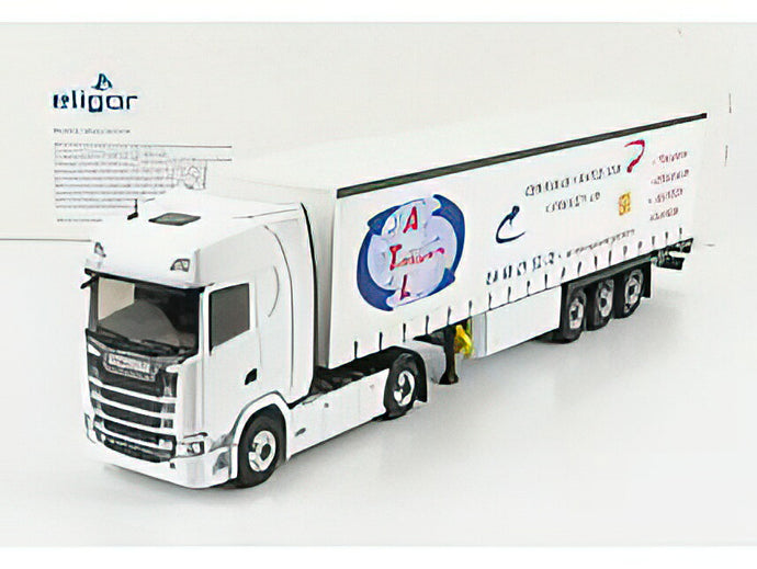 SCANIA - S500 TRUCK TELONATO ATL TRANSPORT 2016 - WHITE トラック/Eligor 建設機械模型 工事車両 1/43 ミニカー