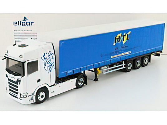 SCANIA - S500 TRUCK TELONATO HTL TRANSPORT 2016 - WHITE LIGHT BLUE トラック/Eligor 建設機械模型 工事車両 1/43 ミニカー