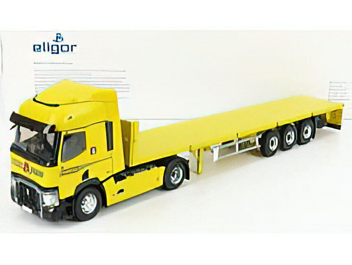 RENAULT - T460 TRUCK PIANALE MORONI TRANSPORTS 2016 - YELLOW トラック/Eligor 建設機械模型 工事車両 1/43 ミニカー