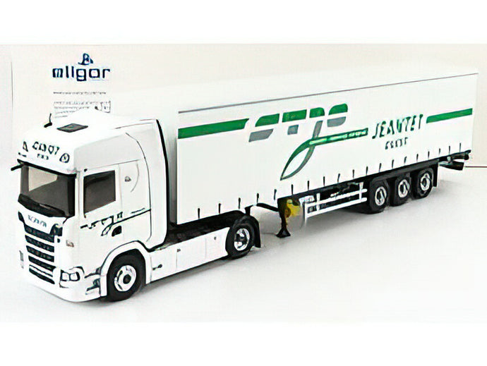 SCANIA - S500 TRUCK TELONATO JEANTET TRANSPORT 2016 - WHITE GREEN トラック/Eligor 建設機械模型 工事車両 1/43 ミニカー