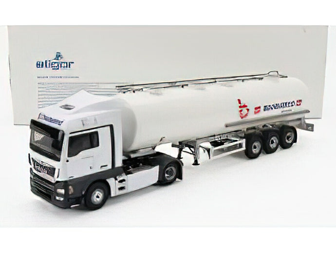 MAN - TGX 18.580 TANKER TRUCK BOUQUEROD TRANSPORTS 2021 - WHITE / Eligor 1/43 建設機械模型ミニチュア