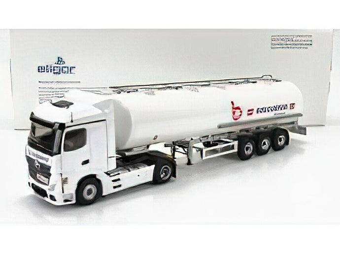 MERCEDES BENZ ACTROS 5 TANKER TRUCK BOUQUEROD TRANSPORTS 2020 - WHITE / Eligor 1/43 建設機械模型ミニチュア