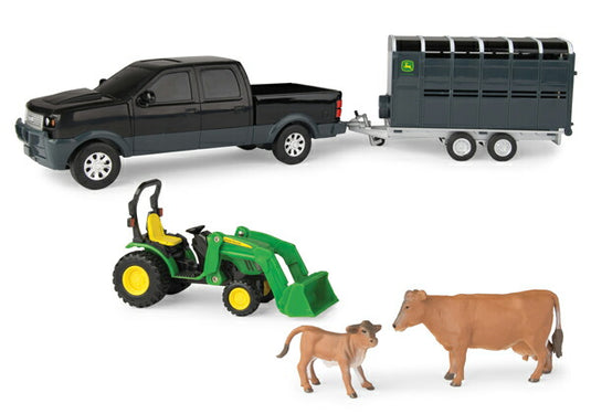 John DeereジョンチE‚£ア Animal Hauling Playset /ERTL  1/32 ミニチュア トラクター トラチE‚¯ 農業機械模垁E