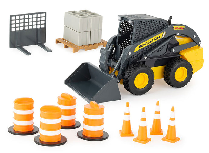 New Holland L225 Skid Steer Loader Playset - Big Farm Series /ERTL  1/16 ミニチュア トラクター トラック 農業機械 建設機械