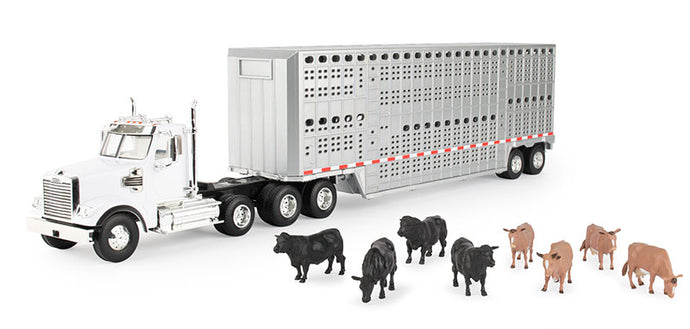 Freightliner 122SD Semi Truck with Cattle Trailer /ERTL  1/32 ミニチュア トラクター トラック 建設機械模型