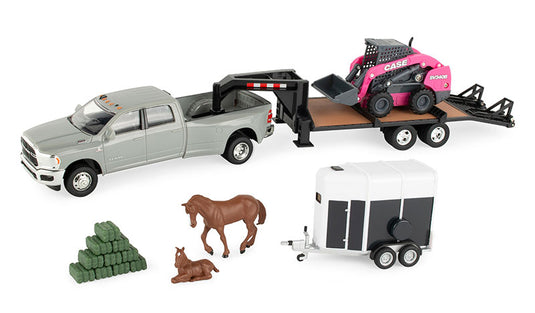 Case Horse Trailer Playset /ERTL  1/32 ミニチュア トラクター トラック 建設機械模型