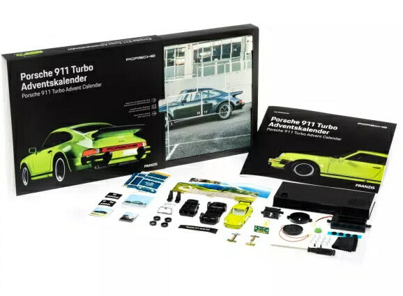 ギャラリービューアに画像をロードする, Porscheポルシェ アドベントカレンダー 911 Turbo 1974 light green /Franzis 1/43 モデルキット
