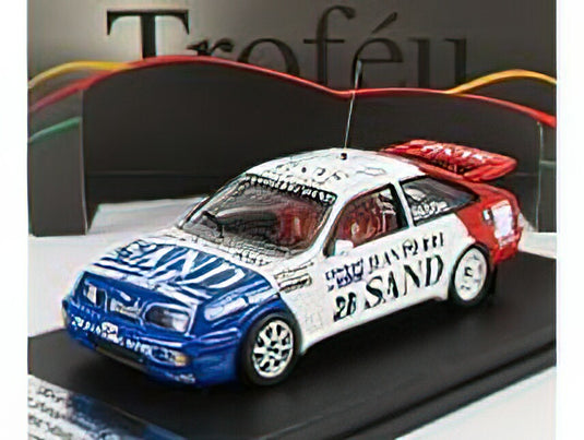 FORD ENGLAND - SIERRA RS COSWORTH N 26 RALLY RAC LOMBARD 1988 R.DROOGMANS - R.JOOSTEN - BLUE WHITE RED /Trofeu 1/43 ミニカー