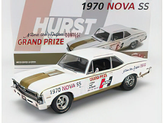 CHEVROLET  NOVA SS COUPE HURST-A-MATIC RACING 1970 - WHITE GOLD/GMP 1/18ミニカー