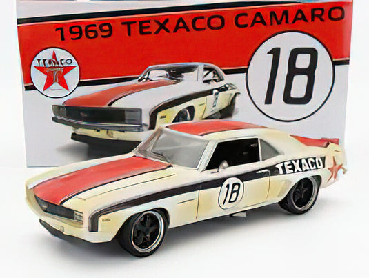 CHEVROLET  CAMARO RS COUPE N 18 TEXACO RACING 1969 - WHITE RED BLACK/GMP 1/18ミニカー