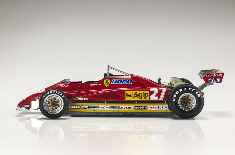 ギャラリービューアに画像をロードする, FERRARI - F1 126 C2 N 27 SEASON 1982 GILLES VILLENEUVE - RED /GP Replicas 1/18ミニカー
